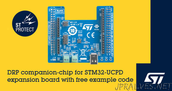 STMicroelectronics’ Port-Protection IC for STM32 MCUs Tailored to USB-C Dual-Role Power