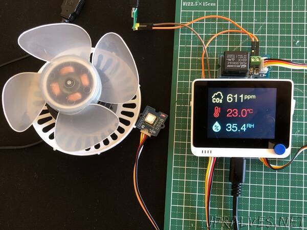 CO2 levels monitoring and Airflow control using Wio Terminal