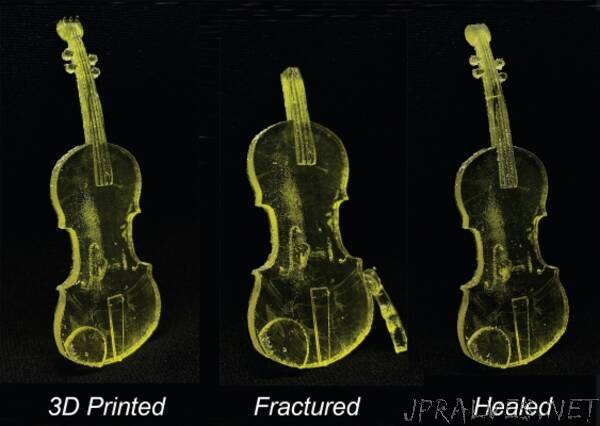 Self-healing 3D printed plastic can repair itself... using only light