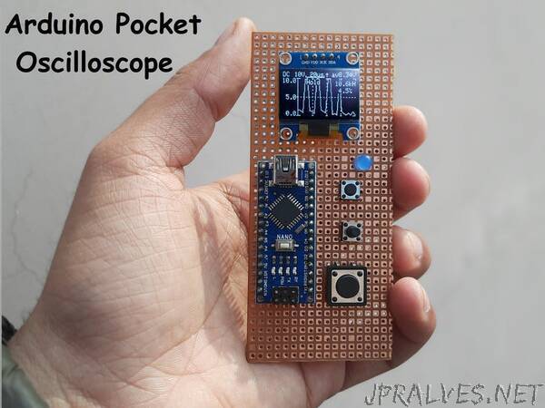 Arduino Nano 20KHz pocket sized Digital Oscilloscope