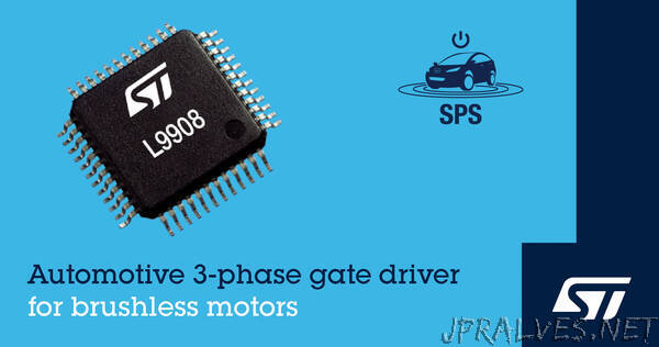 STMicroelectronics’ automotive gate driver boosts motor-control flexibility