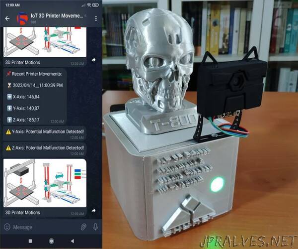 AI-driven IoT 3D Printer Motion & Status Tracker W/ Telegram