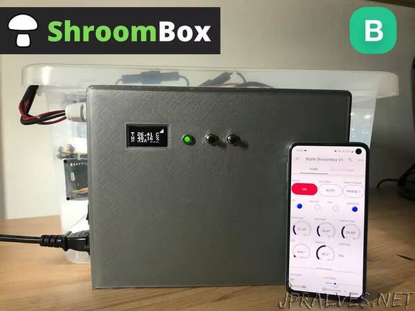 ShroomBox - IoT Mushroom Fruiting Chamber with Blynk