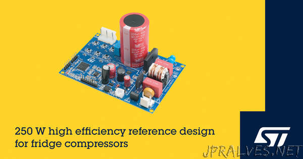 Motor-drive reference designs from STMicroelectronics include STSPIN32 and production-ready PCB