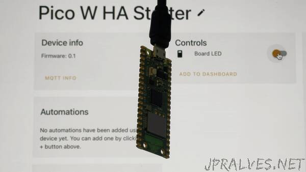 Raspberry Pi Pico W Home Assistant Starter Project Using arduino-pico