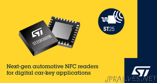 Next-generation NFC chip from STMicroelectronics eases certification of digital car-key systems