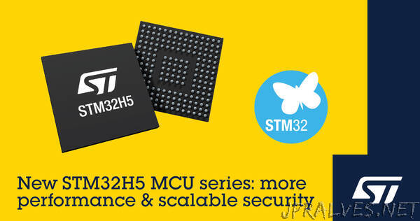 New STM32H5 MCU series from STMicroelectronics boosts performance and security for next-generation smart applications