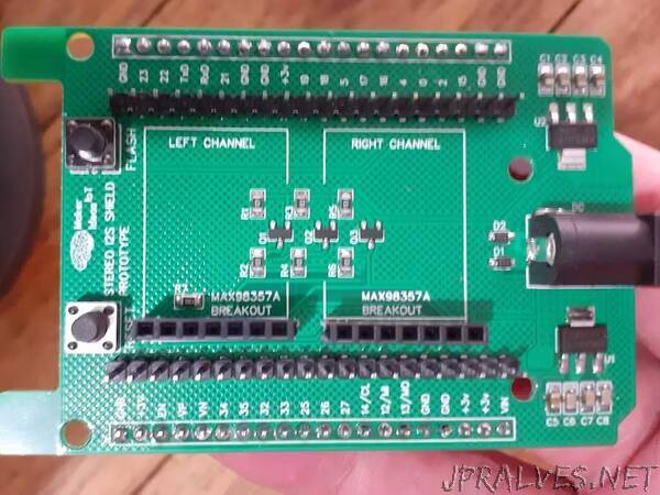 Stereo I2S Shield for ESP32-S Dev Board