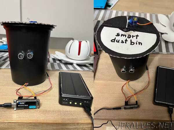Smart Dust Bin with RiotOS and ESP-32 v3