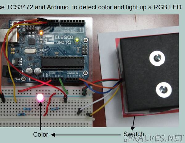TCS3472 RGB Light Color Sensor With Arduino