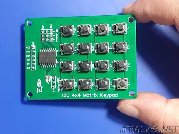 An I2C Matrix Keypad