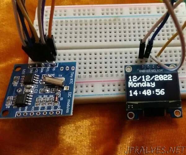 Interface DS1307 RTC Module With Arduino  Display Date/Time on OLED