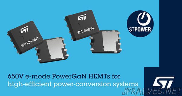 STMicroelectronics begins volume production of PowerGaN devices for slimmer, cooler, and more efficient power products
