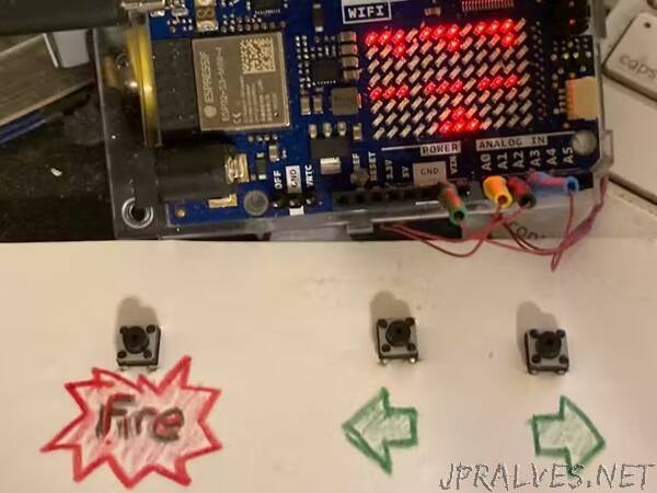 Space Invaders On the Uno R4 WiFi LED Matrix
