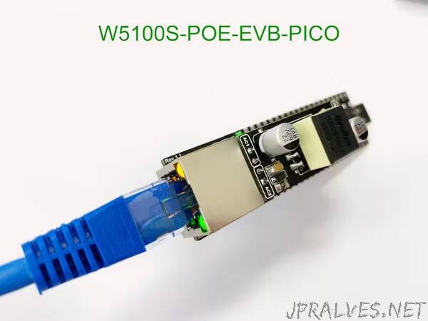 W5100S-POE-EVB-PICO(POE development board for RP2040)