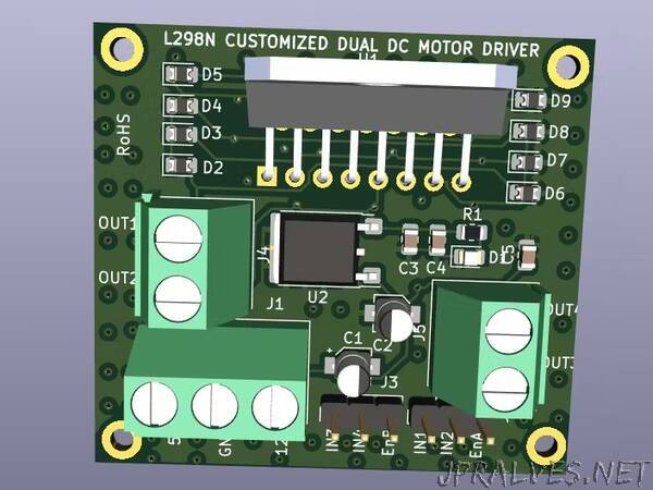 Arduino Customized L298M Dual Motor Driver Module