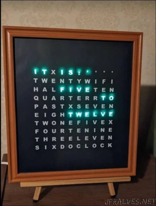 WordClock Made With a Single LED Strip