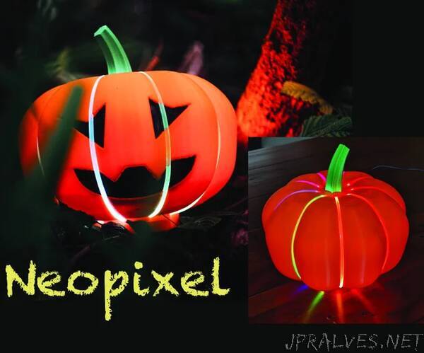 Neopixel Fiber Optic Pumpkin or Jack O'Latern With Raspberry Pi Pico
