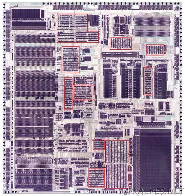 Reverse engineering standard cell logic in the Intel 386 processor