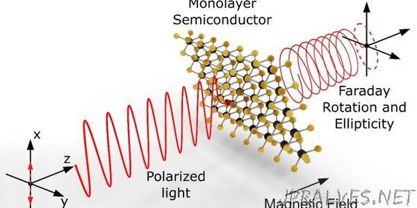 Study shows: 2D materials rotate light polarisation
