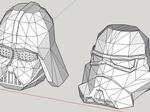 Low Poly Darkvader & Stormtrooper Head