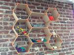 Customizable hexagonal shelves