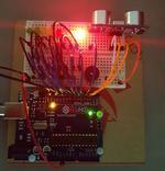 Distance Detector with Buzzer and LED meter