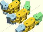 Double geared hinge