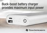 TI introduces single-chip buck-boost battery charge controllers enabling USB Type-C™ and USB Power Delivery support