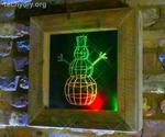 Snowman Led Mirror Sign