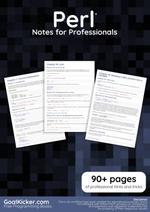 Perl Notes for Professionals book