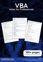 VBA Notes for Professionals book