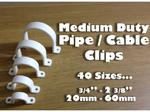Pipe Clips / Cable Clips 20Mm To 60Mm All Sizes