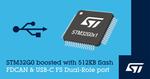 STMicroelectronics Extends STM32G0 Microcontroller Series with USB-C Full Speed Dual Role Port, CAN FD, and Larger Memory