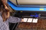 Smart laser cutter system detects different materials
